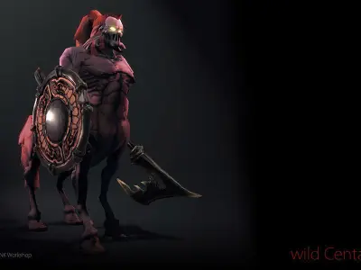 Wild Centaur Low-poly 3D model