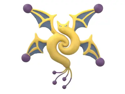 Abstract Elf Bat Character v1 005 Low-poly 3D model