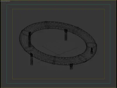 Modern Circular Playground Balance Ring 3D model