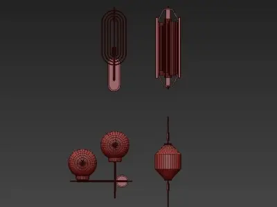 Modern wall sconces 3D model