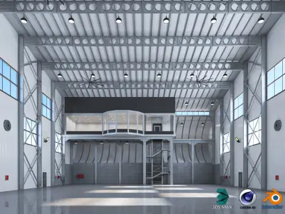Hangar Exterior-Interior 2 3D model