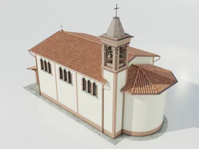 Italian Country Church 3D model