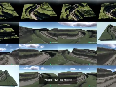 Plateau River 3D Model Pack