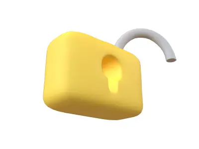 Unlock Icon v1 001 Low-poly 3D model