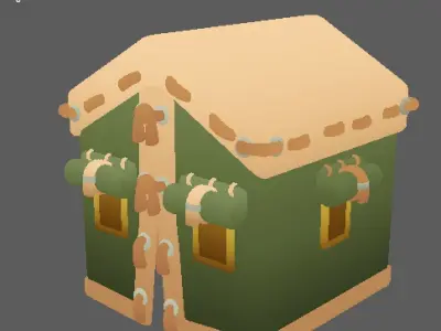 Stylized Low Poly Camping game ready assets pack Low-poly 3D model