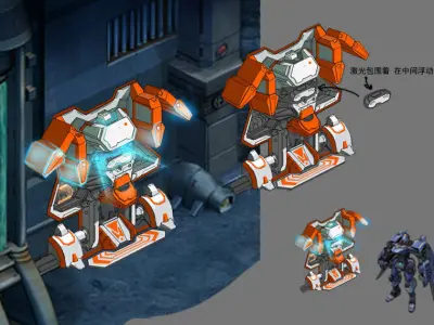 Wall Fortress - Laser Type 06 3D model