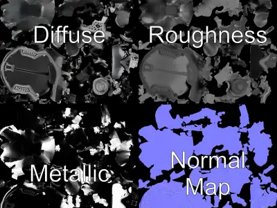 Futuristic Tactical Helmet Model Pack Low-poly 3D model