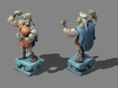 Disney main city - brawn sculpture 03 3D model