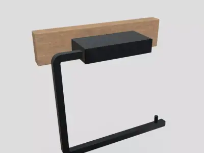 Toilet Roll Holder 4 Low-poly 3D model