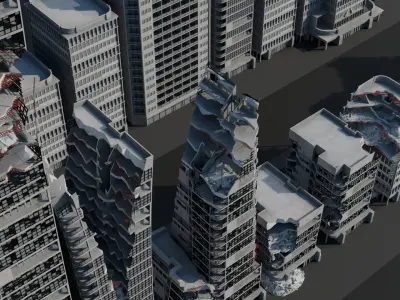 Ruined Highrises  3D model