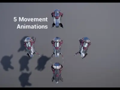 Drone Pack 2 - Full Metal Mega Series Low-poly 3D model Low-poly 3D model