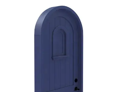 Castle Door 02 Low Poly Realistic Low-poly 3D model