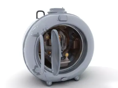 Industrial Vacuum Chamber Lights Model Pack Low-poly 3D model