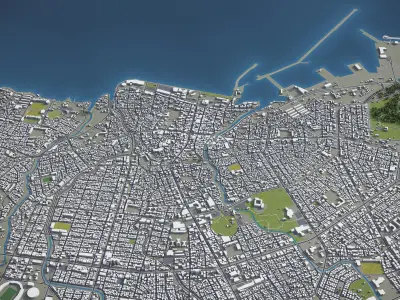 Jeju - city Low-poly 3D model