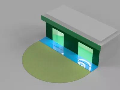 Modern sales point concept 3D model