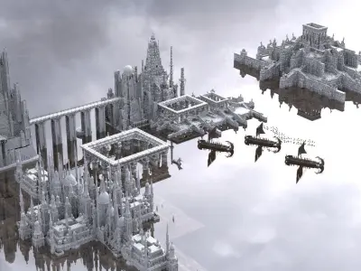 Ancient Greek City Complete Kit bash Ancients 3D model