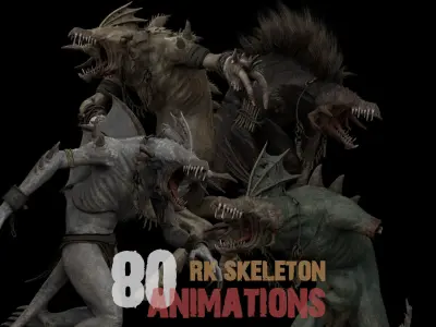 Venomclaw Beast Rigged Low-poly 3D model