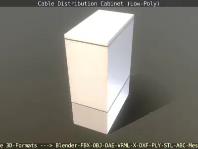 Cable Distribution Cabinet Low-Poly Low-poly 3D model