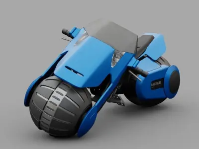 Futuristic Scouter rigged 3D model