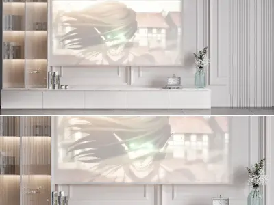 TV WALL NO40 A 3D model