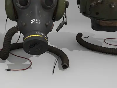 Gas wind helmet biochemical Industrial 3D model
