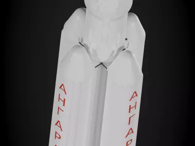 Angara A5 rocket 3D model