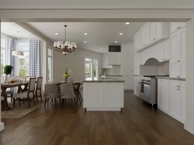 HQ Modular House With Furniture Low-poly 3D model