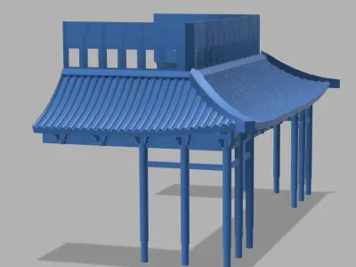 Chinese Temple 3D print model