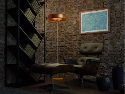 Reading room Free 3D model