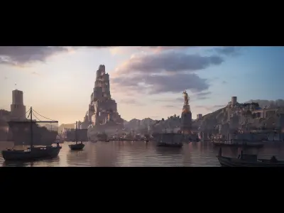 The Old Tower Low-poly 3D model