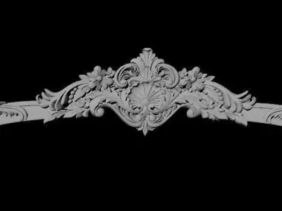 single bed headboard and footboard 3D model