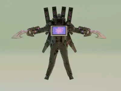 forklift skibidi toilet 3D model