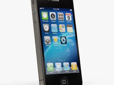 Apple iPhone 4 Low-poly 3D model