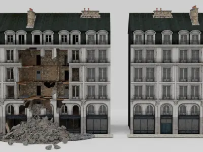 Modular Urban Destruction Kit 3D model