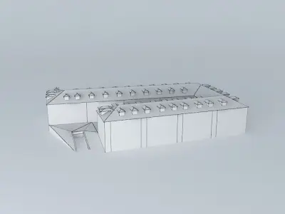 Building with two floors 3D model