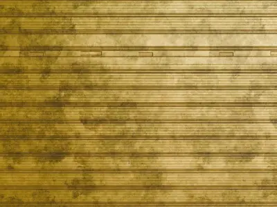 Golden Metal Rollup Door PBR Seamless Texture