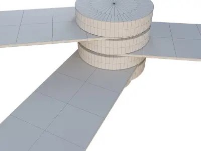 Pivoting Public Seating    3D model