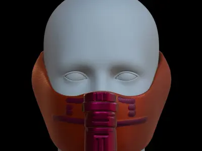 Gas mask helmet 3d model scifi Low-poly  Low-poly 3D model 295