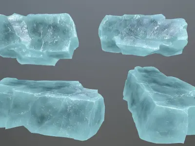 Rock Set 11 Low-poly 3D model