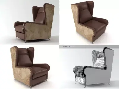 Pochette armchair 3D model