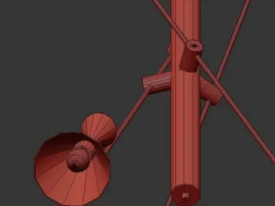 InscapesDesign modern chandelier with gold accents 3D model