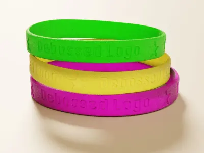Silicone Wristband Low-poly 3D model