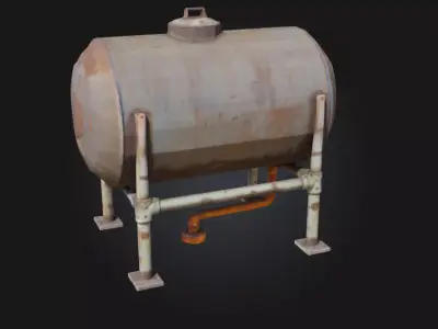 Rustic Fuel Tank  Weathered Utility for Industrial and Rural  3D model