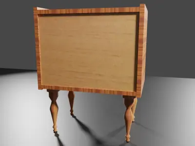 Wood Bed Side Table Low-poly 3D model