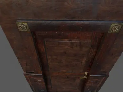 Old Wood Door Low-poly 3D model order