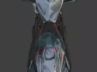 Cyberpunk Assassin Stealth Motorcycle 3D Model Low-poly 3D model