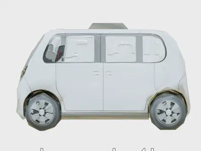 Dark Blue Supersonic Taxi with Sleek Arrowhead Design Low-poly 3D model