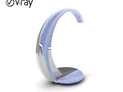 Modern Curved LED Desk Lamp Model Pack Low-poly 3D model