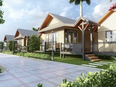 Lumion 11 Exterior Beach Resort Layout Scene File 3D model