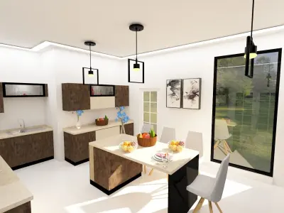 Modern Kitchen 3D model 17